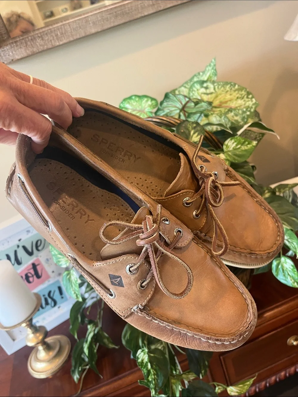Sperry Men's Casual Leather Boat Shoes in Tan